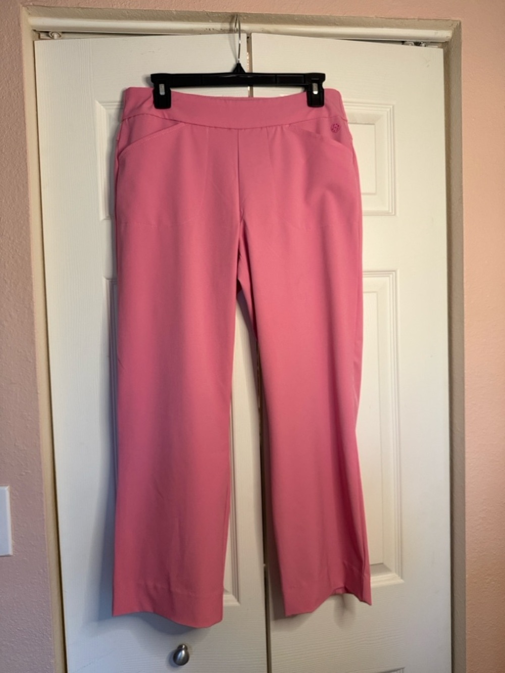 Lilly Pulitzer Luxletic Bubblegum Pink Pull-On Capri Pants - Picture 8 of 8